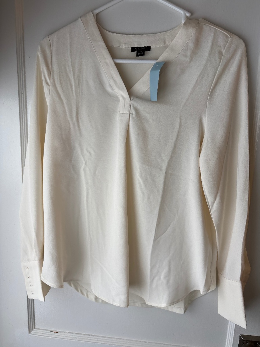 Ann Taylor White Mixed Media Top, Sz XSP, NWT